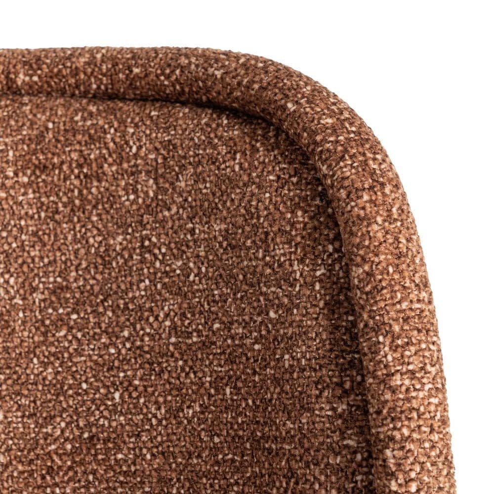 Silla Jaspeada Ocre Tejido 100% Poliéster y Patas de Hierro 56x56x78 cm - Imagen 9