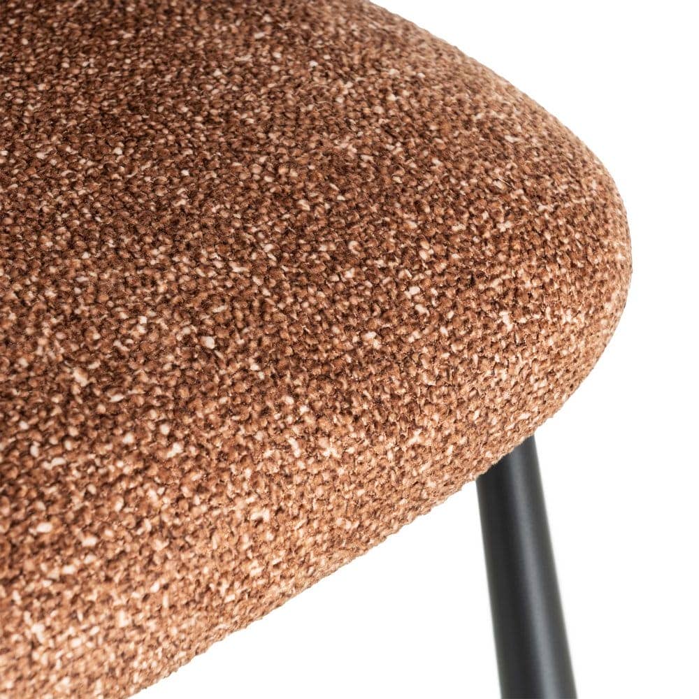 Silla Jaspeada Ocre Tejido 100% Poliéster y Patas de Hierro 56x56x78 cm - Imagen 10