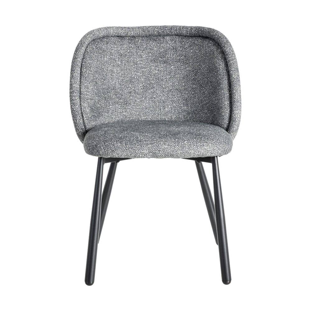 Silla Jaspeada Verde Tejido 100% Poliéster y Patas de Hierro 56x56x78 cm - Imagen 2
