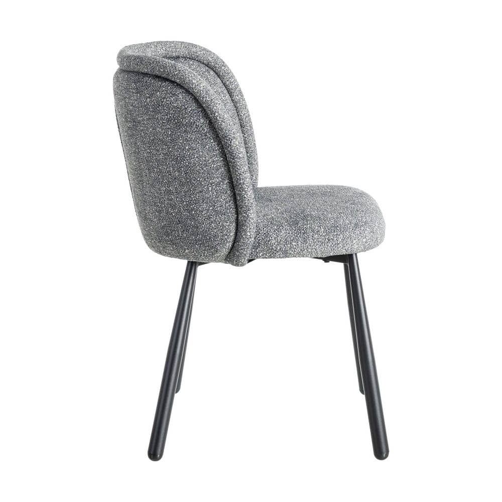 Silla Jaspeada Verde Tejido 100% Poliéster y Patas de Hierro 56x56x78 cm - Imagen 3