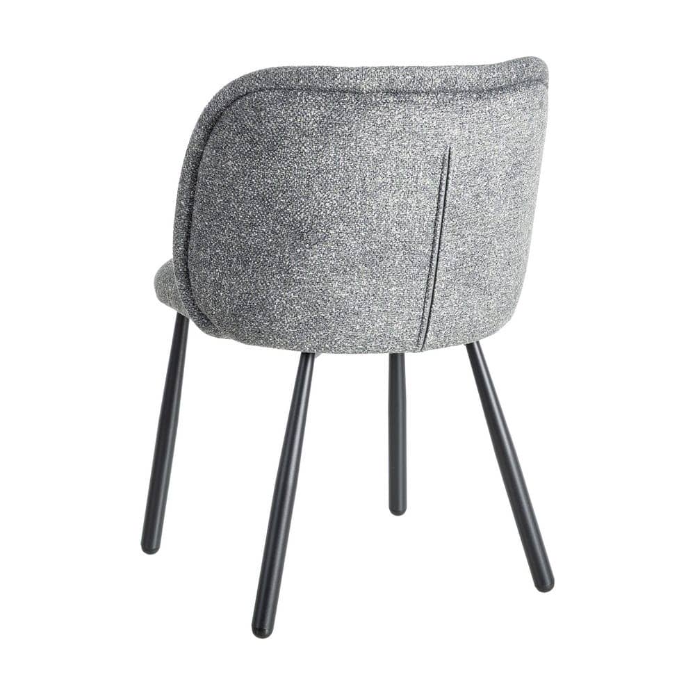 Silla Jaspeada Verde Tejido 100% Poliéster y Patas de Hierro 56x56x78 cm - Imagen 4