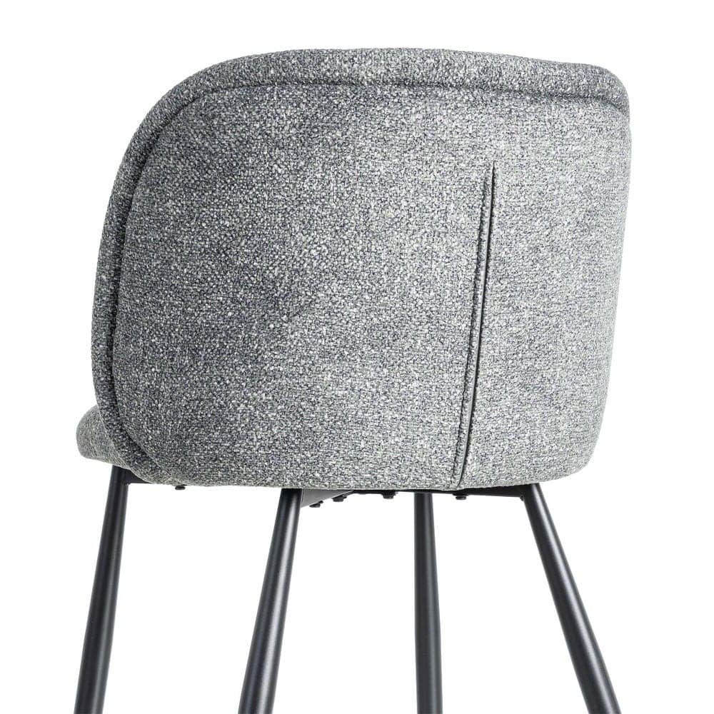 Silla Jaspeada Verde Tejido 100% Poliéster y Patas de Hierro 56x56x78 cm - Imagen 5