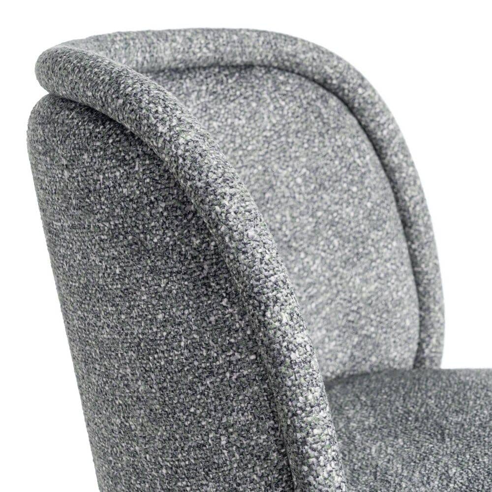Silla Jaspeada Verde Tejido 100% Poliéster y Patas de Hierro 56x56x78 cm - Imagen 7
