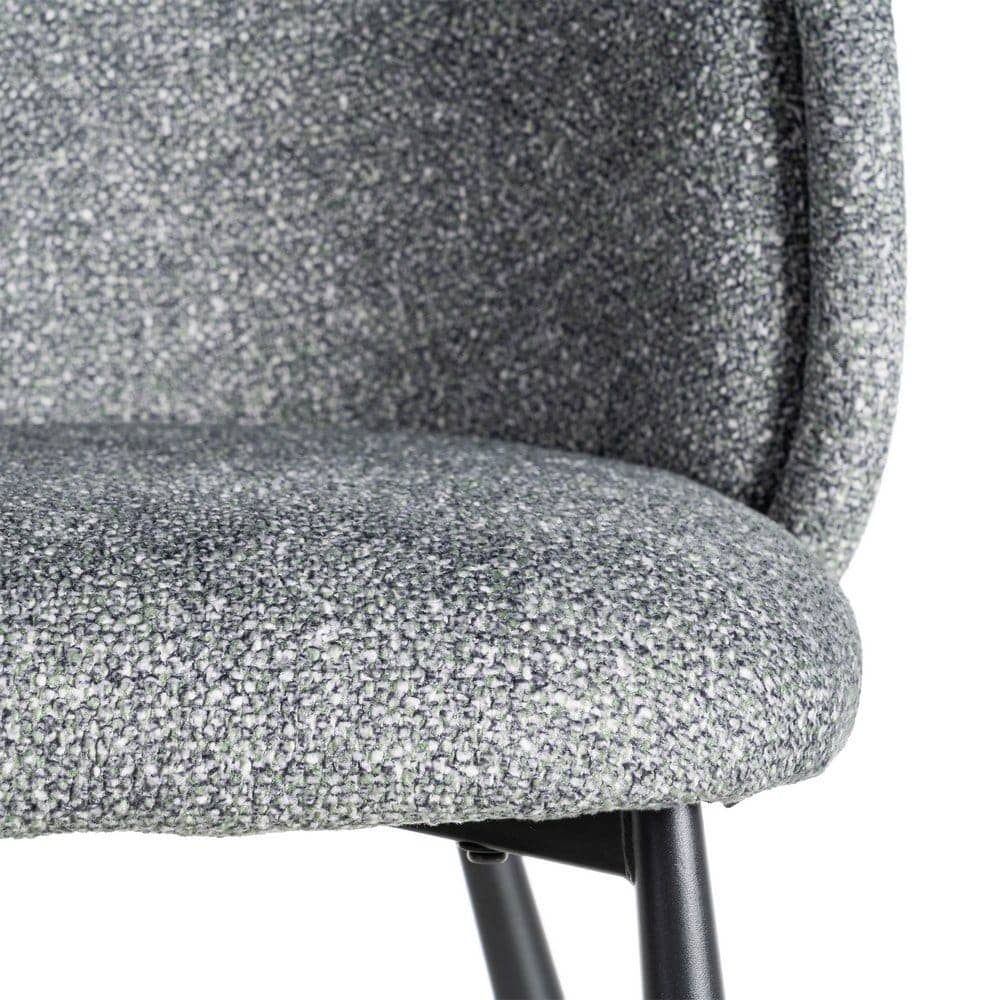 Silla Jaspeada Verde Tejido 100% Poliéster y Patas de Hierro 56x56x78 cm - Imagen 8