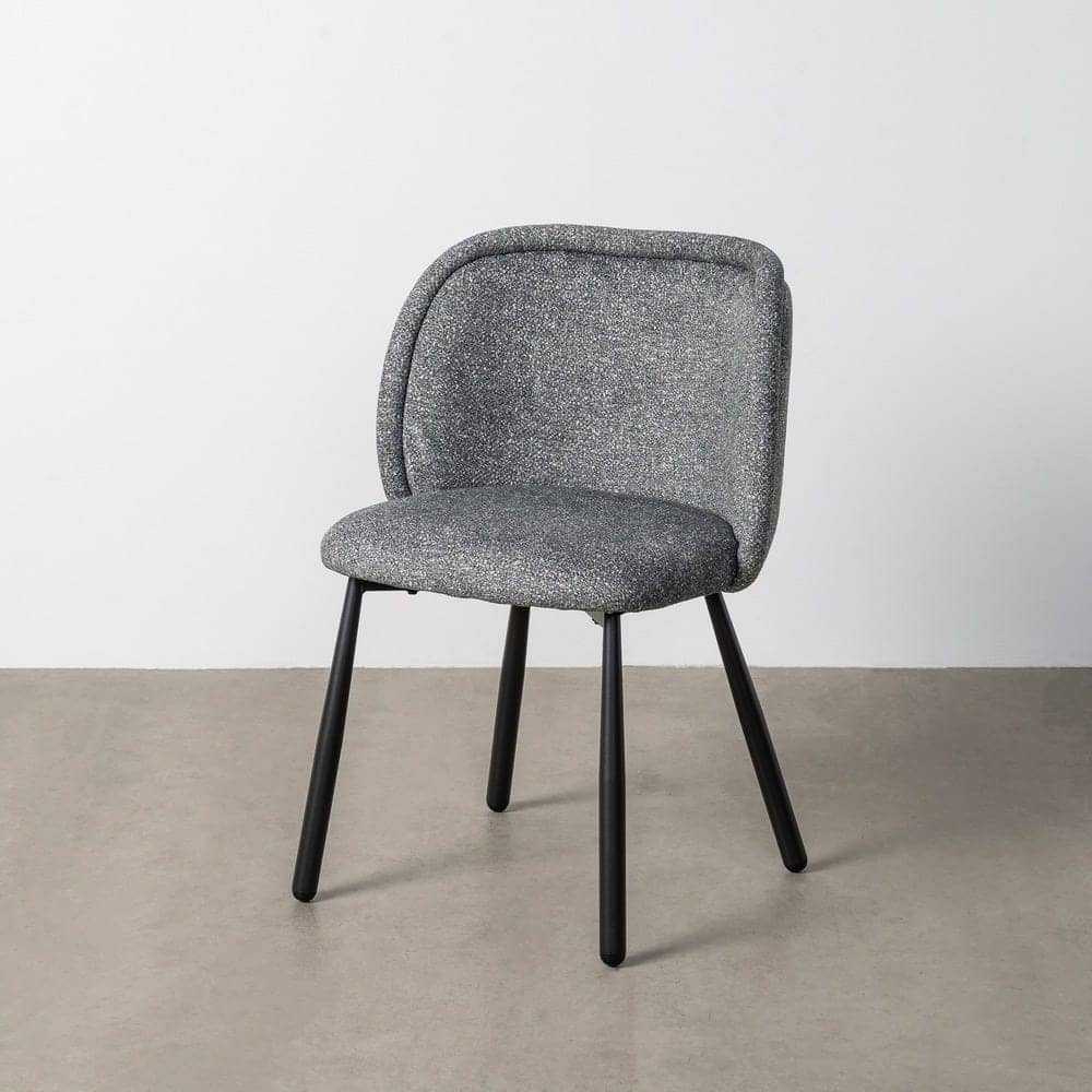 Silla Jaspeada Verde Tejido 100% Poliéster y Patas de Hierro 56x56x78 cm - Imagen 12