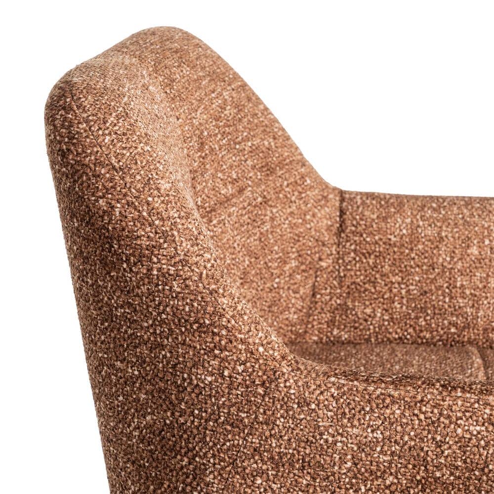 Silla Jaspeada Ocre Tejido 100% Poliéster y Patas de Hierro 59x54x81 cm - Imagen 7