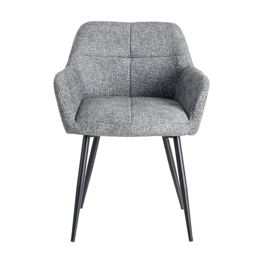 Silla Jaspeada Verde Tejido 100% Poliéster y Patas de Hierro 59x54x81 cm - Imagen 2