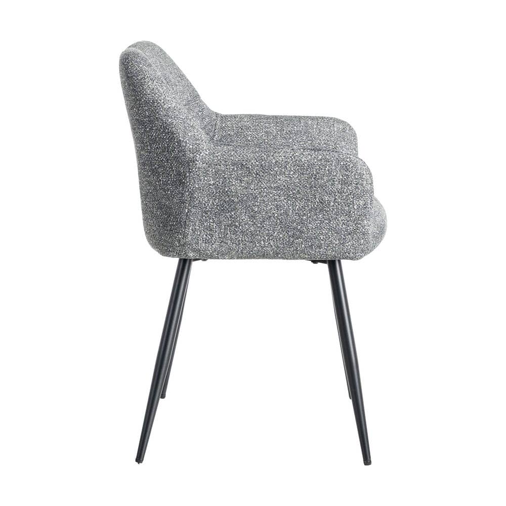 Silla Jaspeada Verde Tejido 100% Poliéster y Patas de Hierro 59x54x81 cm - Imagen 3