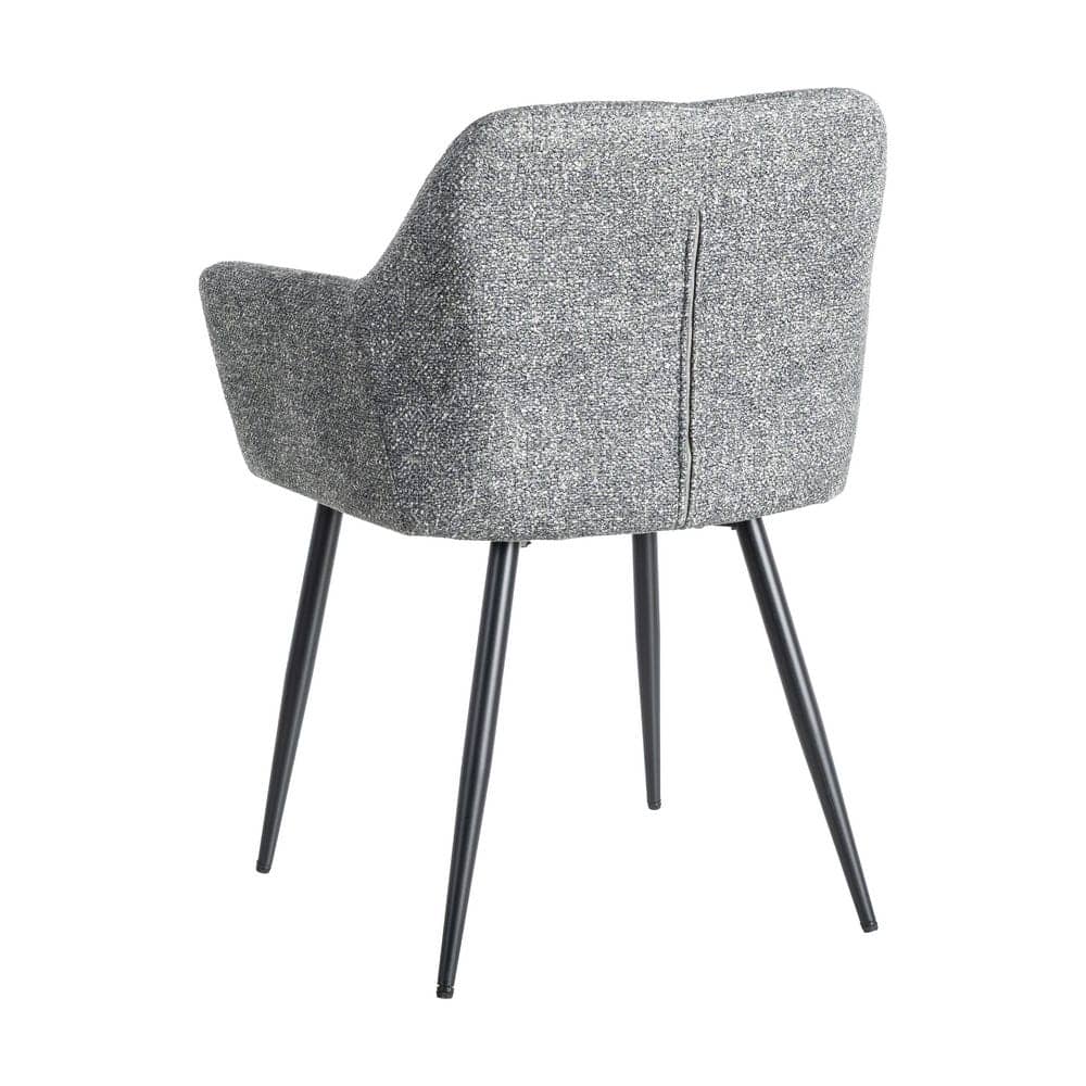 Silla Jaspeada Verde Tejido 100% Poliéster y Patas de Hierro 59x54x81 cm - Imagen 4