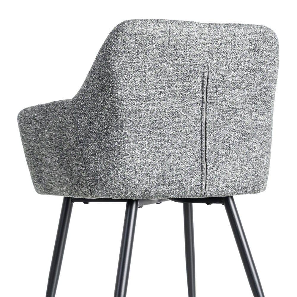 Silla Jaspeada Verde Tejido 100% Poliéster y Patas de Hierro 59x54x81 cm - Imagen 5