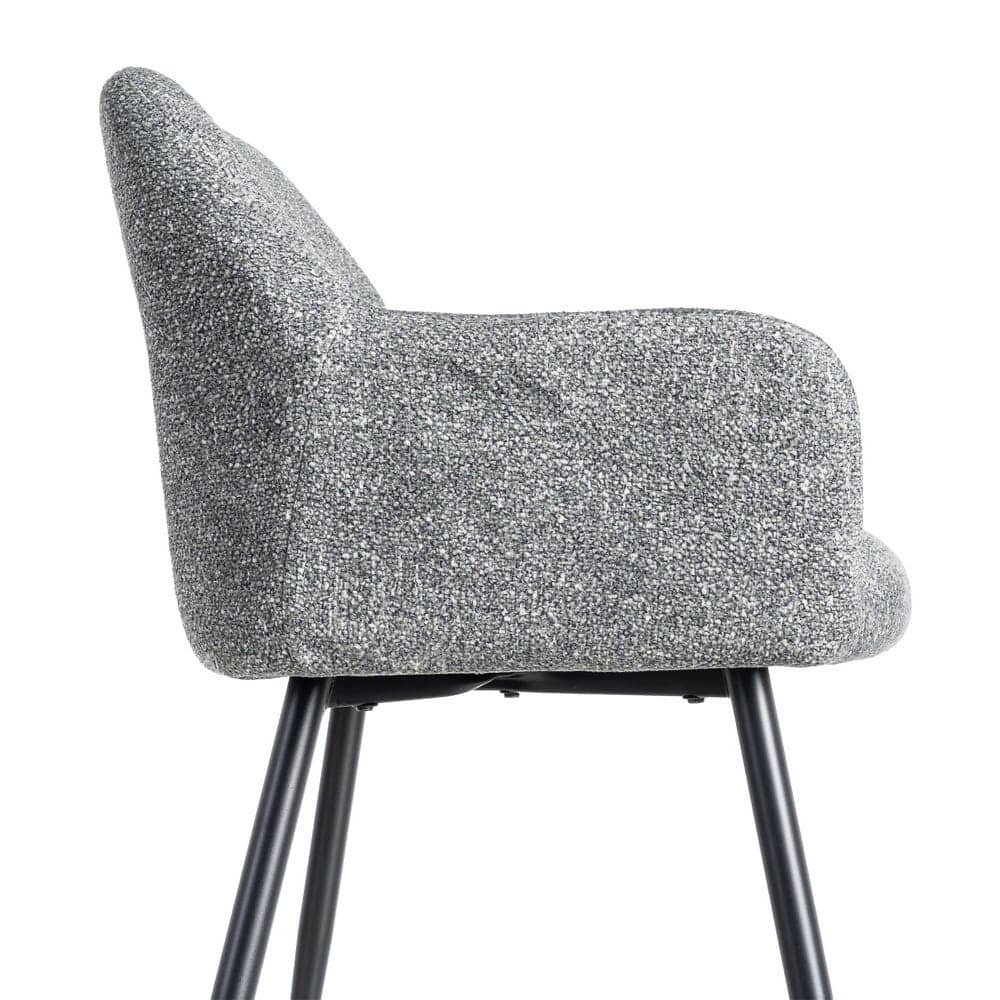 Silla Jaspeada Verde Tejido 100% Poliéster y Patas de Hierro 59x54x81 cm - Imagen 6