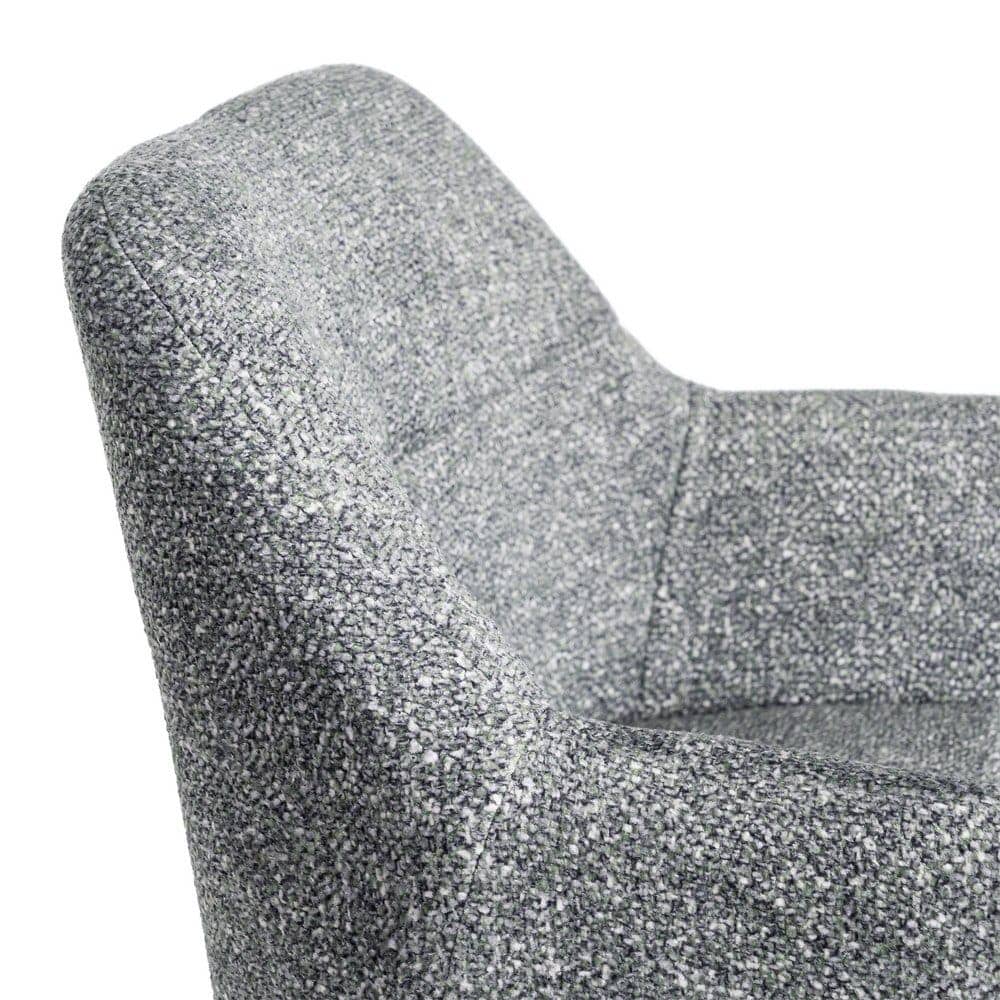 Silla Jaspeada Verde Tejido 100% Poliéster y Patas de Hierro 59x54x81 cm - Imagen 7