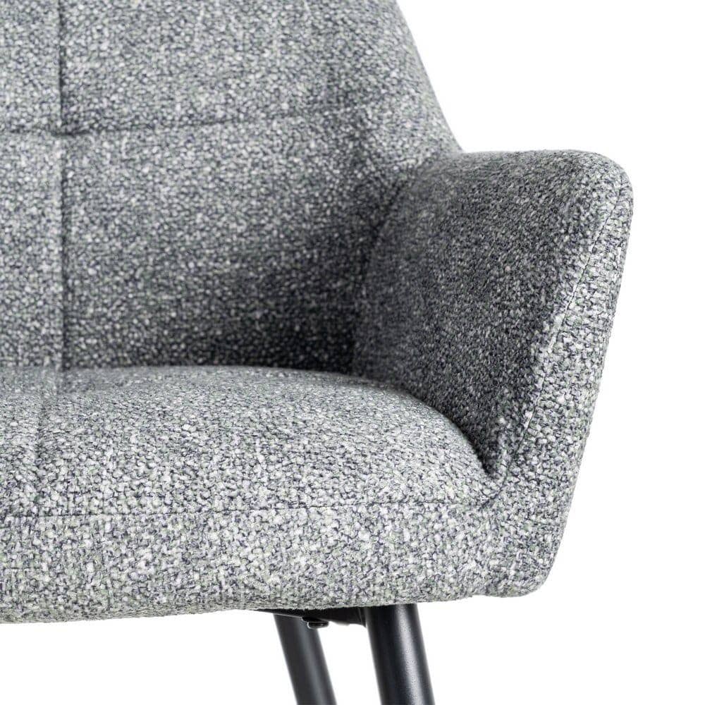 Silla Jaspeada Verde Tejido 100% Poliéster y Patas de Hierro 59x54x81 cm - Imagen 8