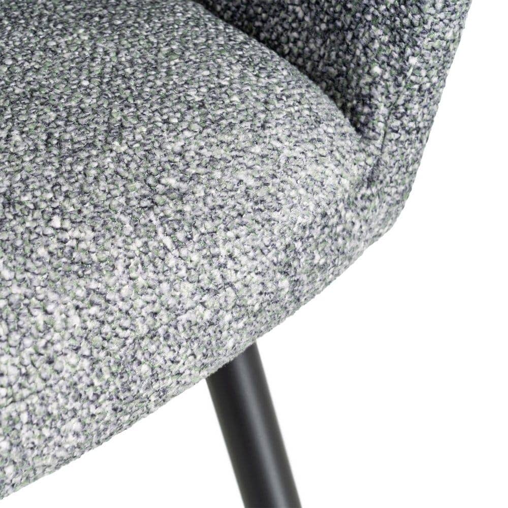 Silla Jaspeada Verde Tejido 100% Poliéster y Patas de Hierro 59x54x81 cm - Imagen 10