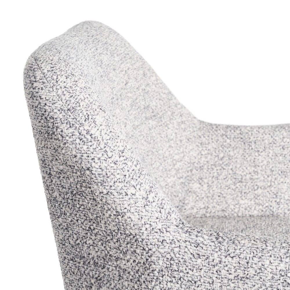 Silla Jaspeada Gris-Blanco de Tejido y Metal 59x54x81 cm - Imagen 7