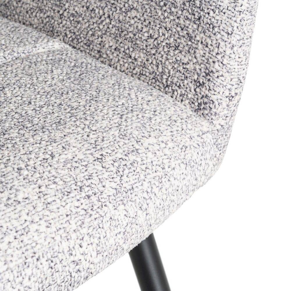 Silla Jaspeada Gris-Blanco de Tejido y Metal 59x54x81 cm - Imagen 10