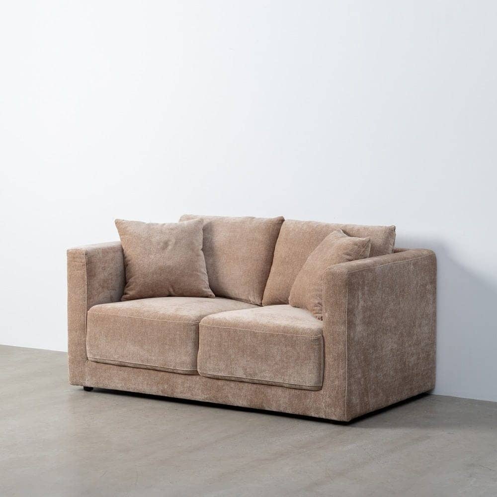 Sofá 2 Plazas Taupe Tejido 100% Poliéster y Madera Conglomerada 165x96x86 cm - Imagen 10