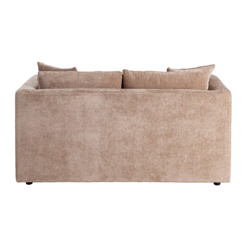 Sofá 2 Plazas Taupe Tejido 100% Poliéster y Madera Conglomerada 165x96x86 cm - Imagen 3