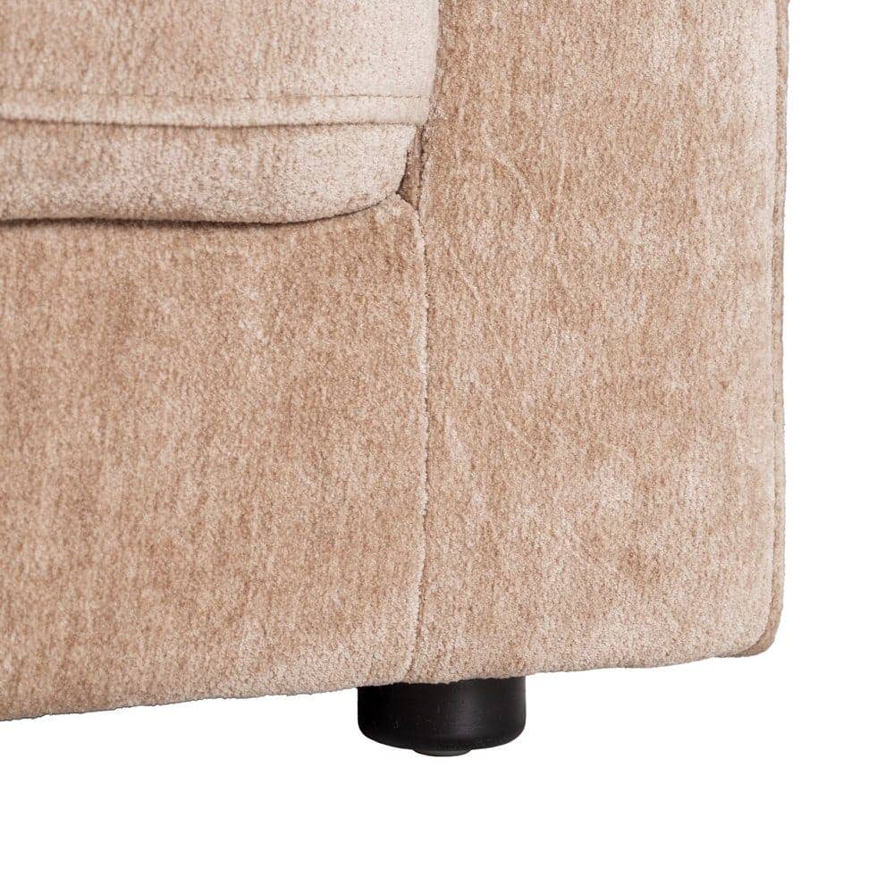Sofá 2 Plazas Taupe Tejido 100% Poliéster y Madera Conglomerada 165x96x86 cm - Imagen 7