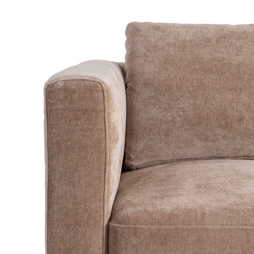 Sofá 2 Plazas Taupe Tejido 100% Poliéster y Madera Conglomerada 165x96x86 cm - Imagen 8