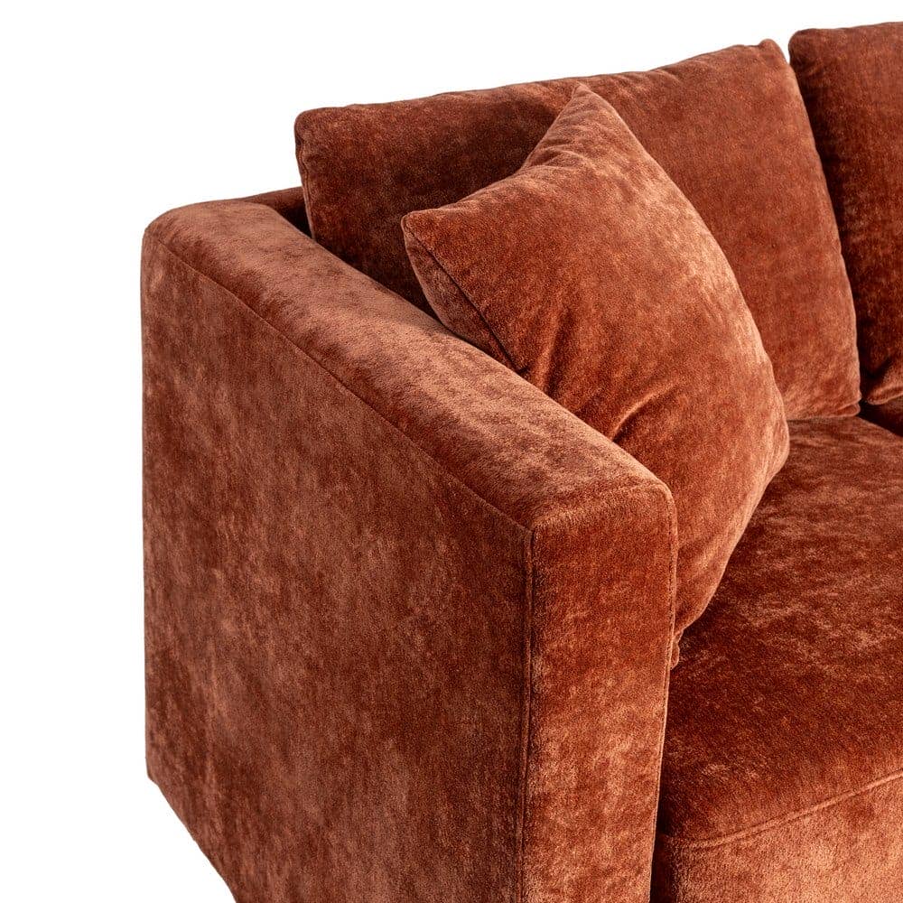 Sofá 2 Plazas Teja Tejido 100% Poliéster y Madera Conglomerada 165x96x86 cm - Imagen 4