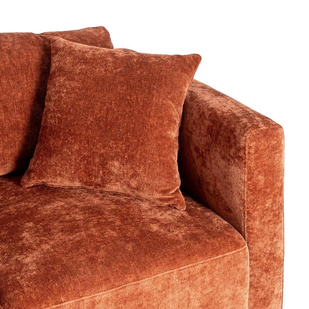 Sofá 2 Plazas Teja Tejido 100% Poliéster y Madera Conglomerada 165x96x86 cm - Imagen 5