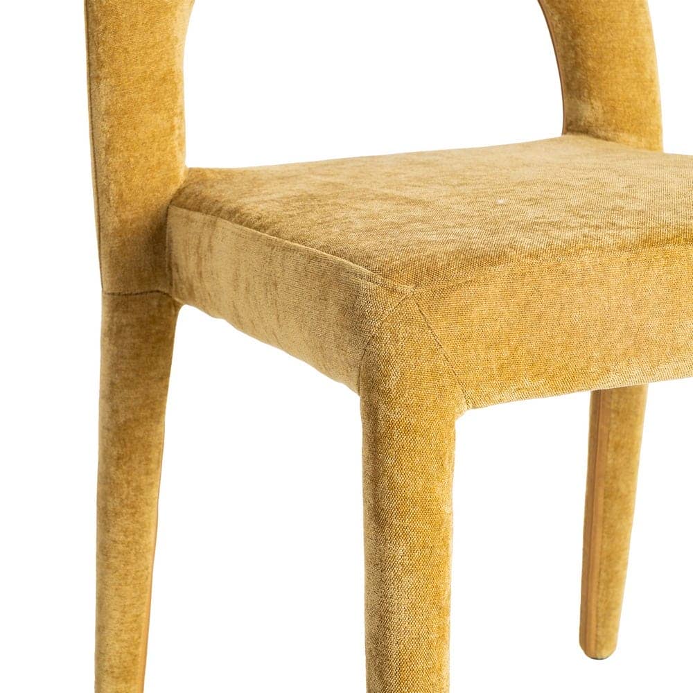 Silla Apilable Mostaza Tejido con Estructura de Metal 47x61x84 cm - Imagen 7