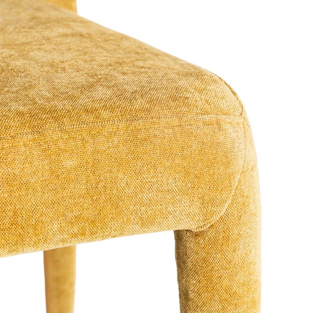 Silla Apilable Mostaza Tejido con Estructura de Metal 47x61x84 cm - Imagen 8