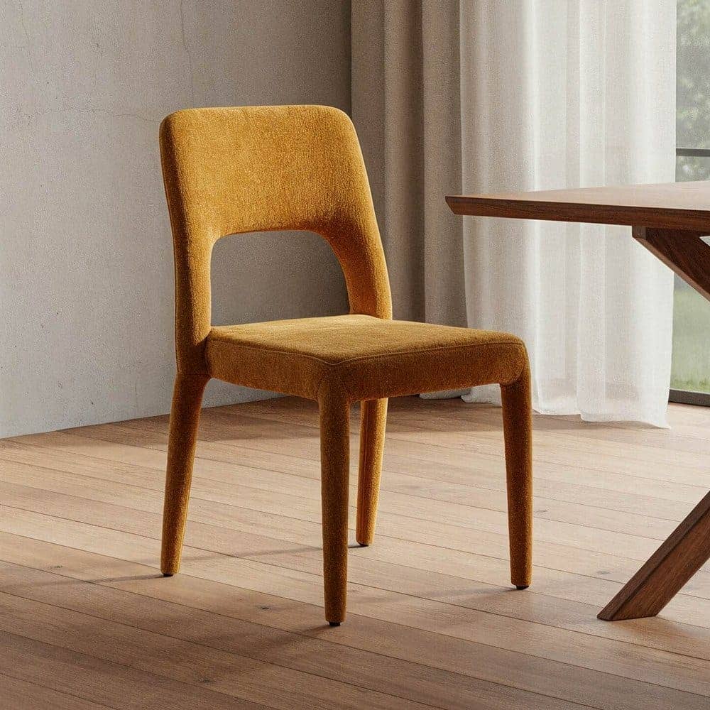Silla Apilable Mostaza Tejido con Estructura de Metal 47x61x84 cm - Imagen 11