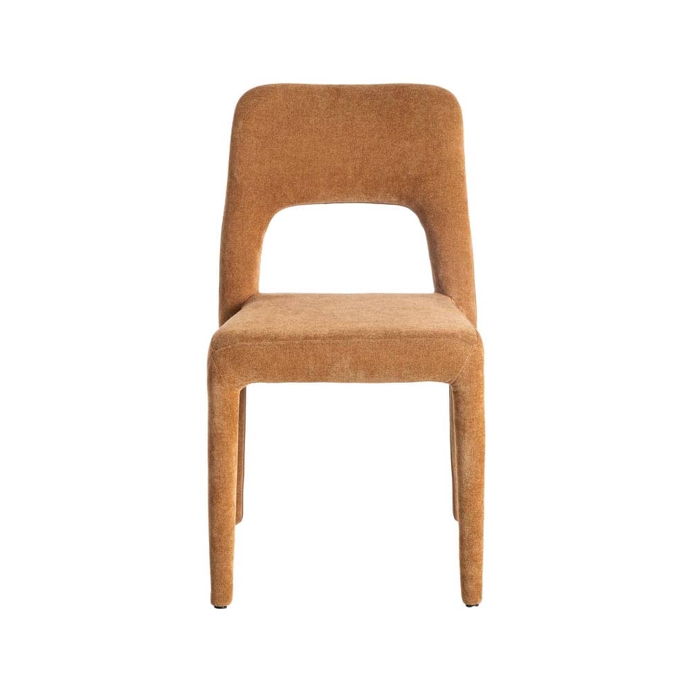 Silla Apilable Marrón de Tejido con Estructura de Metal - 47x61x84 cm - Imagen 2