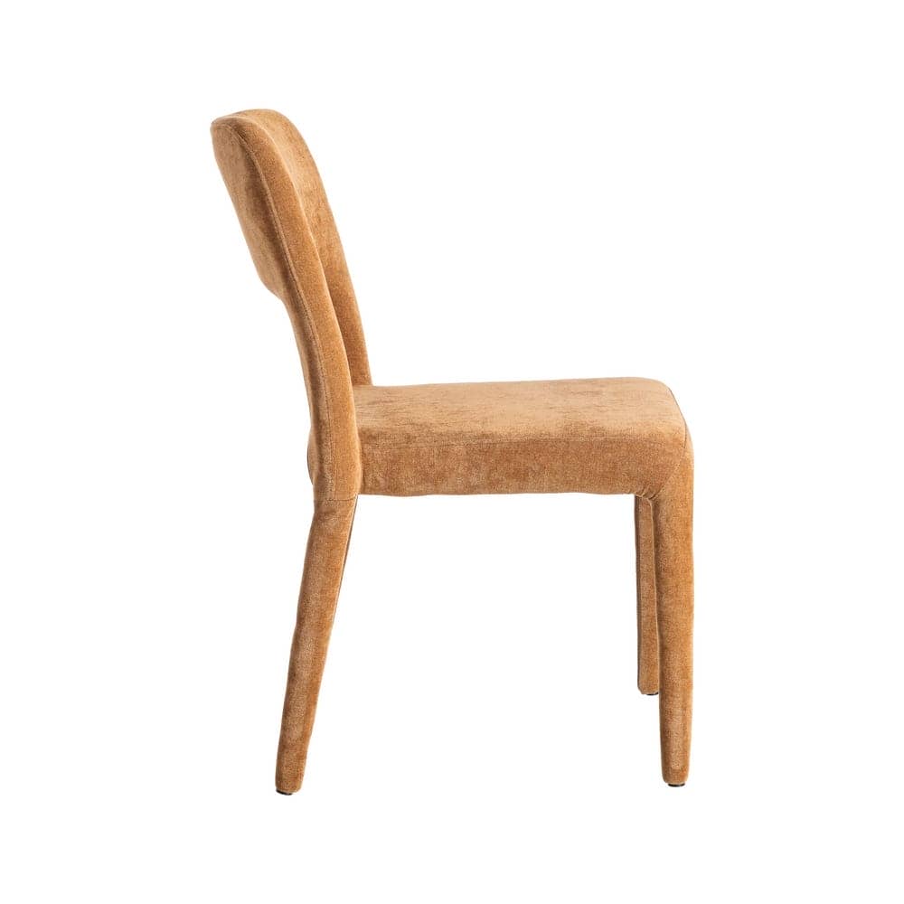 Silla Apilable Marrón de Tejido con Estructura de Metal - 47x61x84 cm - Imagen 3