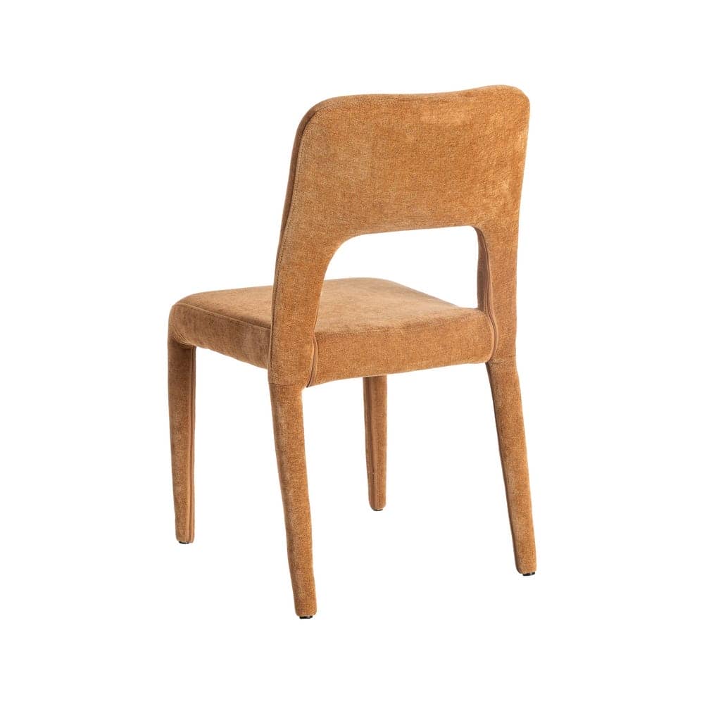 Silla Apilable Marrón de Tejido con Estructura de Metal - 47x61x84 cm - Imagen 4