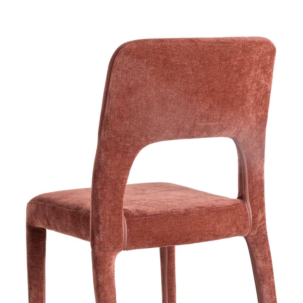 Silla Burdeos Tejido Apilable con Estructura de Metal - 47x61x84 cm - Imagen 5