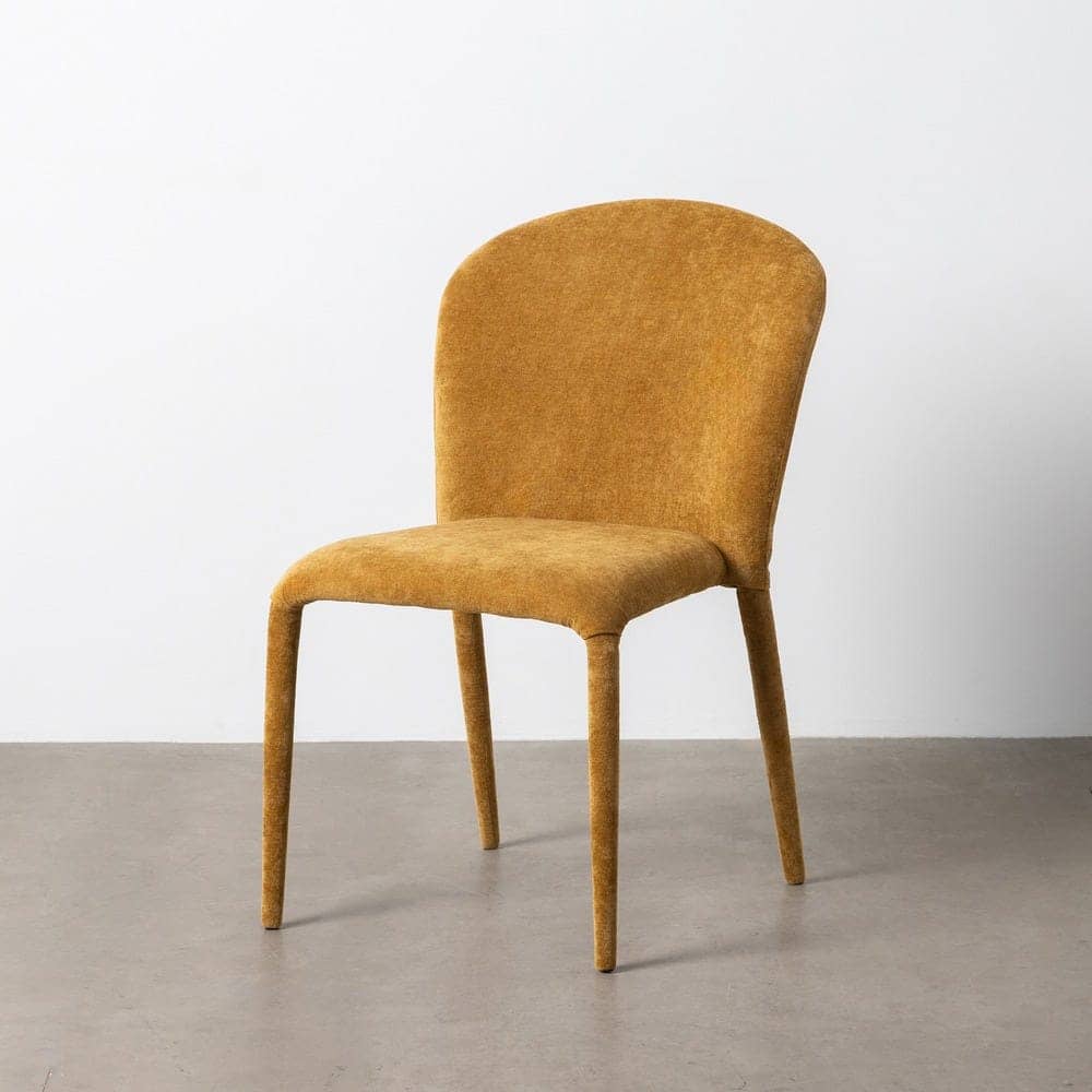 Silla Apilable Mostaza Tejido con Estructura de Metal 50x61x82 cm - Imagen 10