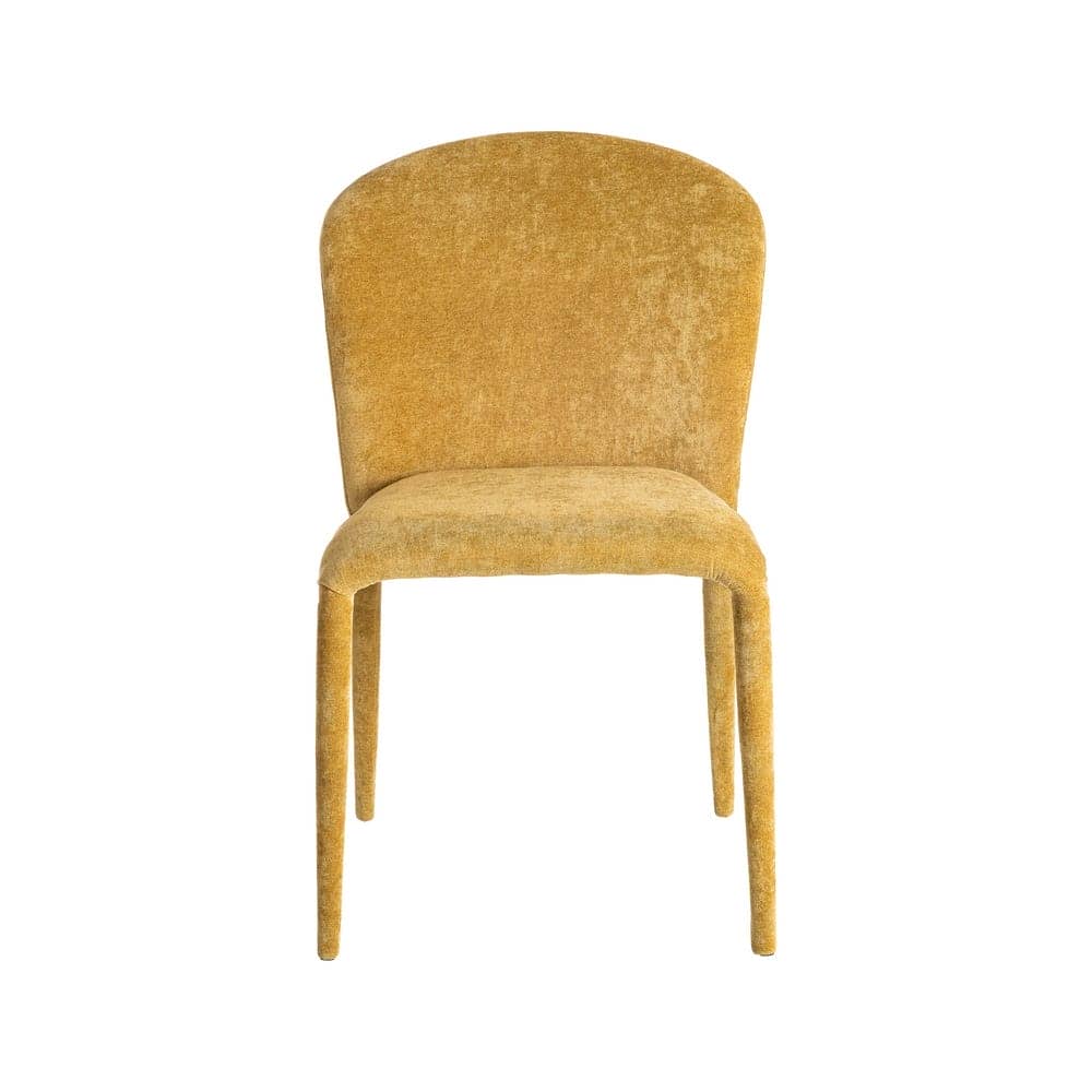 Silla Apilable Mostaza Tejido con Estructura de Metal 50x61x82 cm - Imagen 2