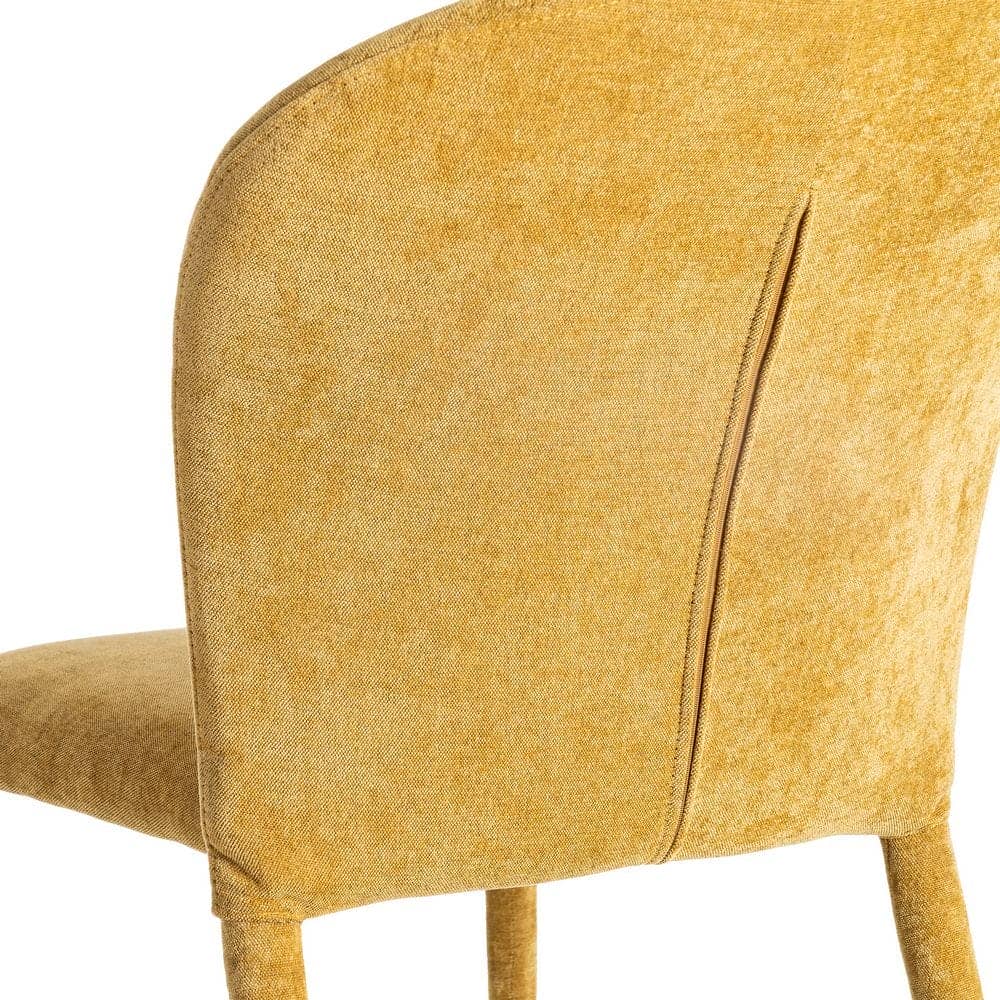 Silla Apilable Mostaza Tejido con Estructura de Metal 50x61x82 cm - Imagen 5