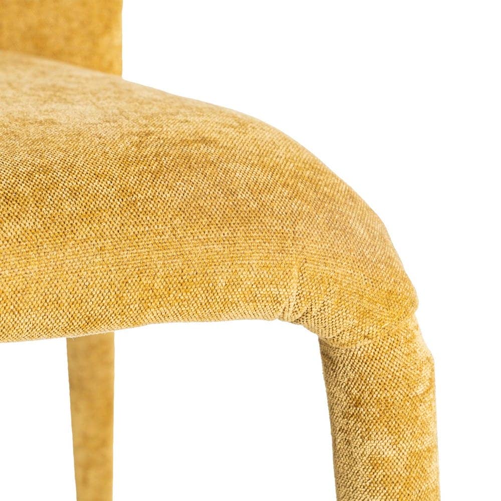 Silla Apilable Mostaza Tejido con Estructura de Metal 50x61x82 cm - Imagen 6
