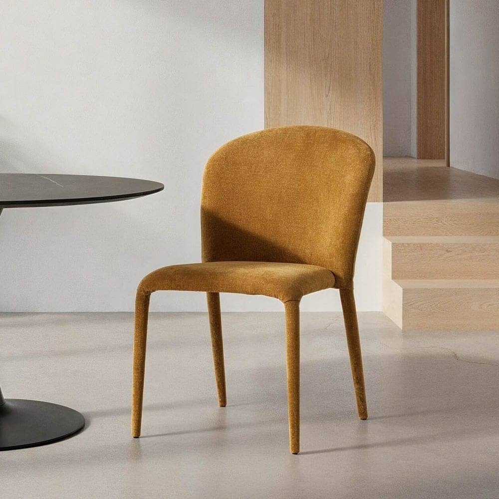 Silla Apilable Mostaza Tejido con Estructura de Metal 50x61x82 cm - Imagen 11