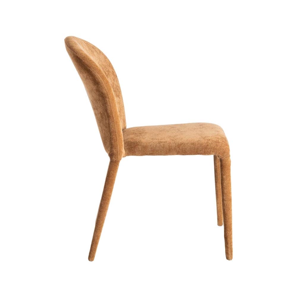 Silla Apilable Marrón de Tejido con Estructura de Metal - 50x61x82 cm - Imagen 3