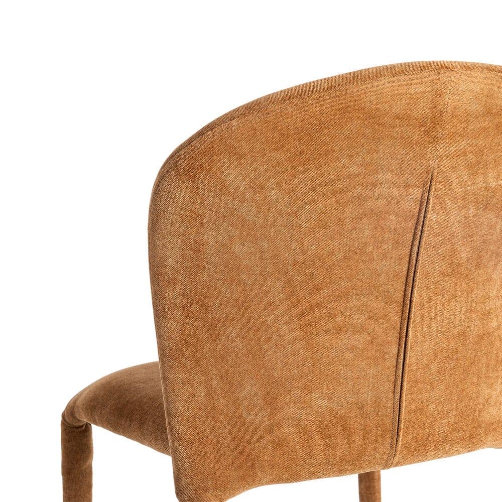 Silla Apilable Marrón de Tejido con Estructura de Metal - 50x61x82 cm - Imagen 5
