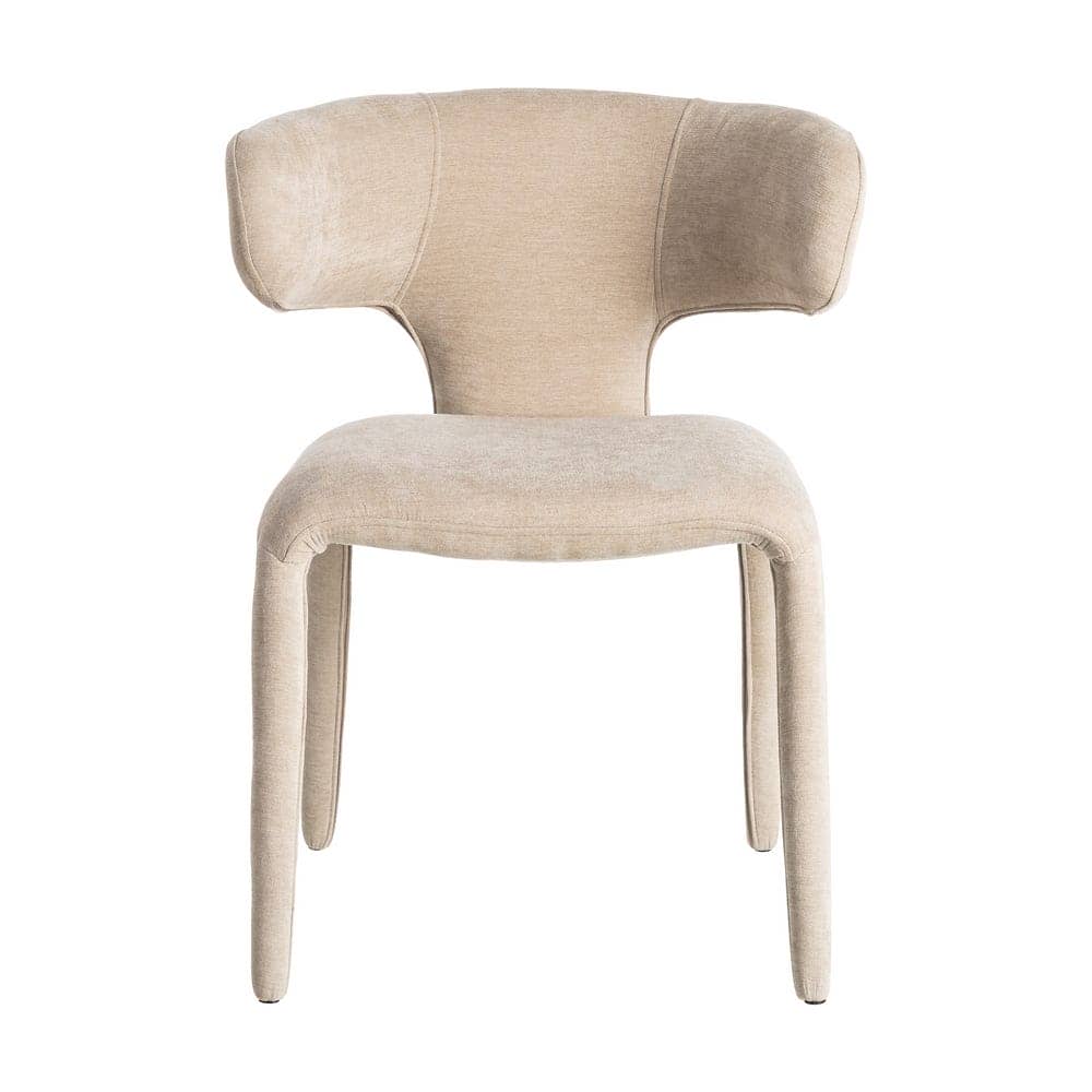 Silla Taupe Tejido 100% Poliéster 58x55x76 cm con Relleno de Espuma - Imagen 2