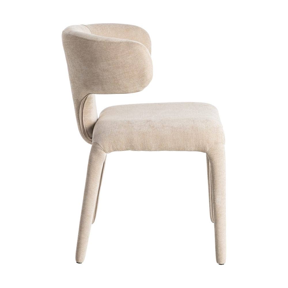 Silla Taupe Tejido 100% Poliéster 58x55x76 cm con Relleno de Espuma - Imagen 3