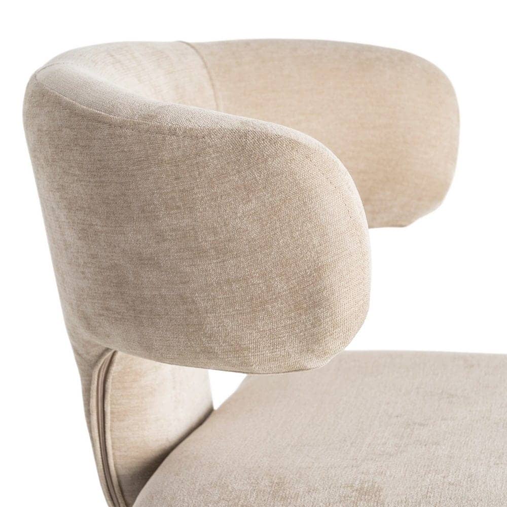 Silla Taupe Tejido 100% Poliéster 58x55x76 cm con Relleno de Espuma - Imagen 7