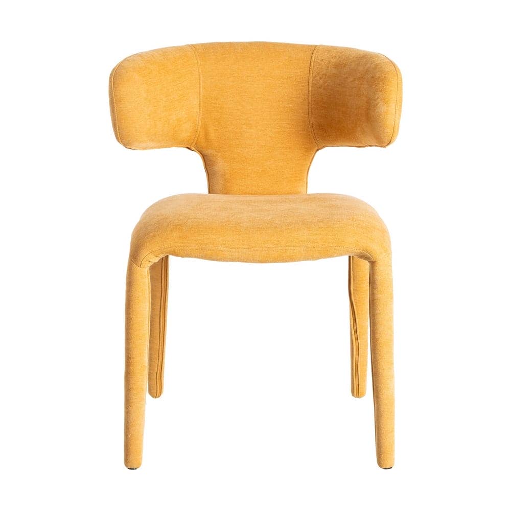 Silla Mostaza Tejido 100% Poliéster 58x55x76 cm con Relleno de Espuma - Imagen 2