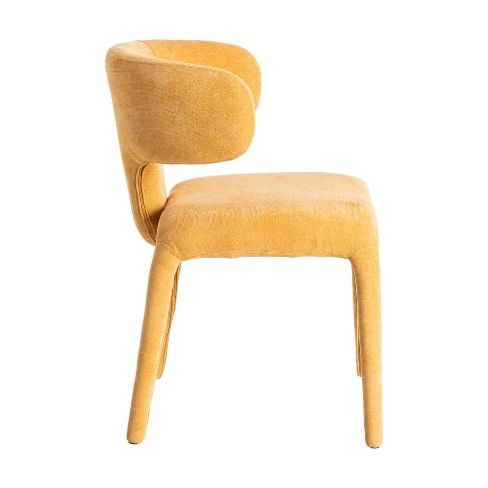 Silla Mostaza Tejido 100% Poliéster 58x55x76 cm con Relleno de Espuma - Imagen 3