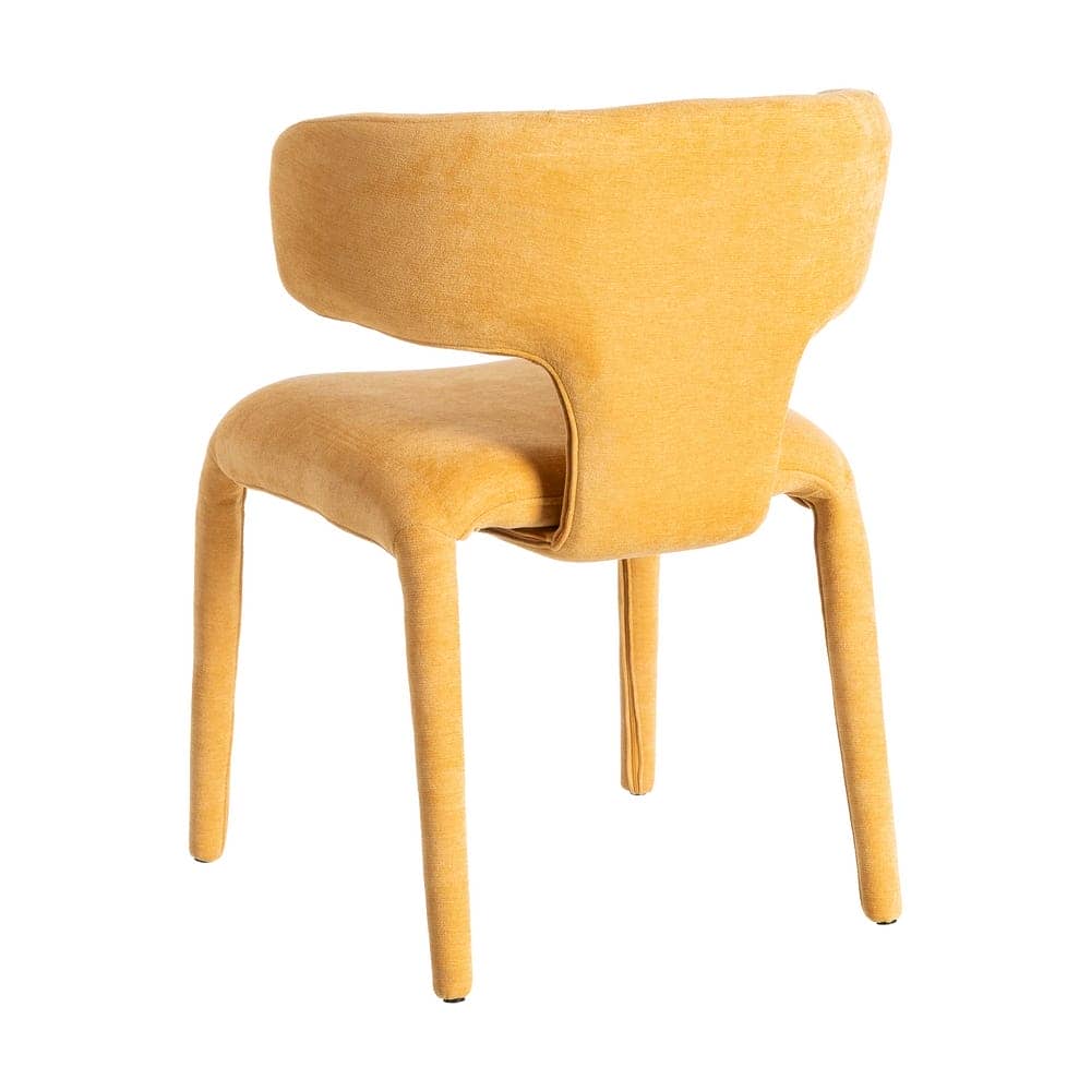 Silla Mostaza Tejido 100% Poliéster 58x55x76 cm con Relleno de Espuma - Imagen 4