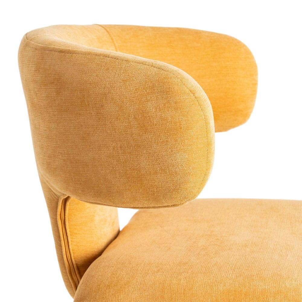 Silla Mostaza Tejido 100% Poliéster 58x55x76 cm con Relleno de Espuma - Imagen 7