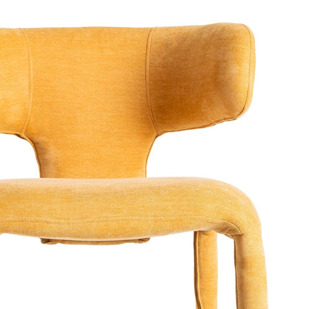 Silla Mostaza Tejido 100% Poliéster 58x55x76 cm con Relleno de Espuma - Imagen 8