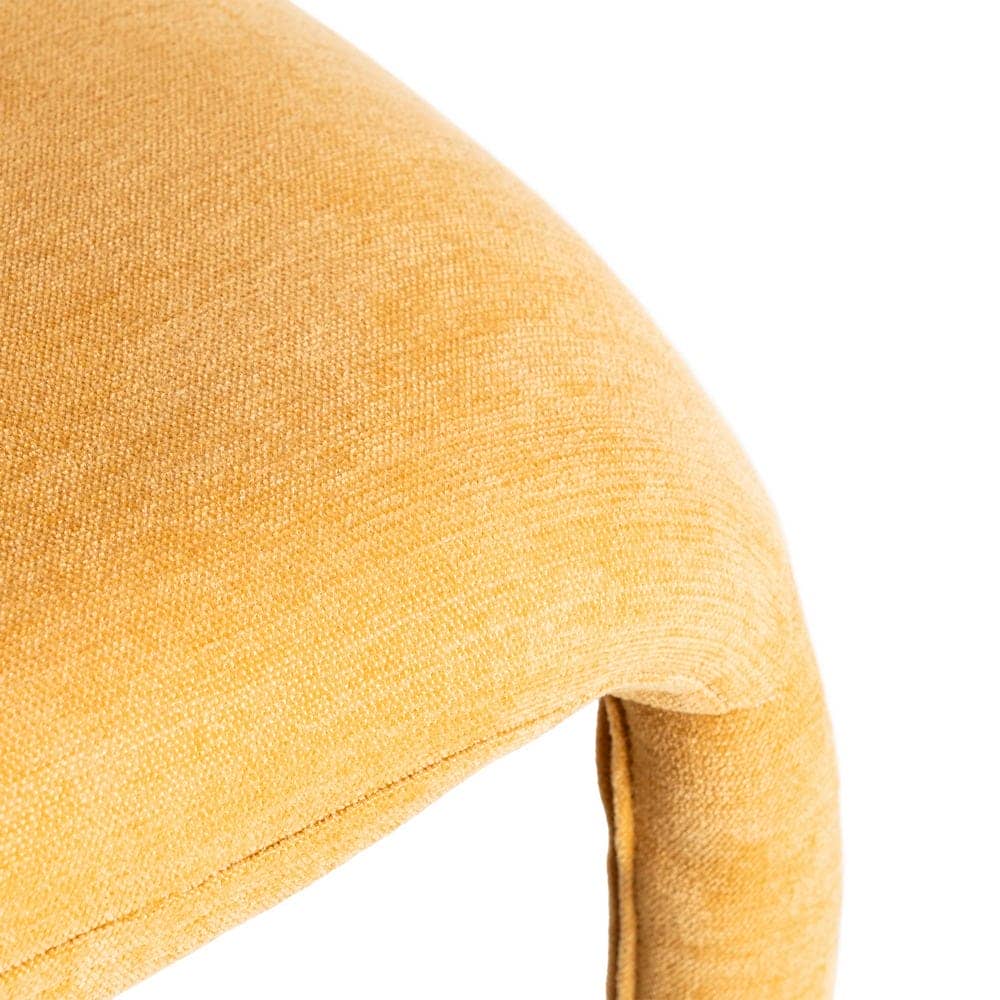 Silla Mostaza Tejido 100% Poliéster 58x55x76 cm con Relleno de Espuma - Imagen 10
