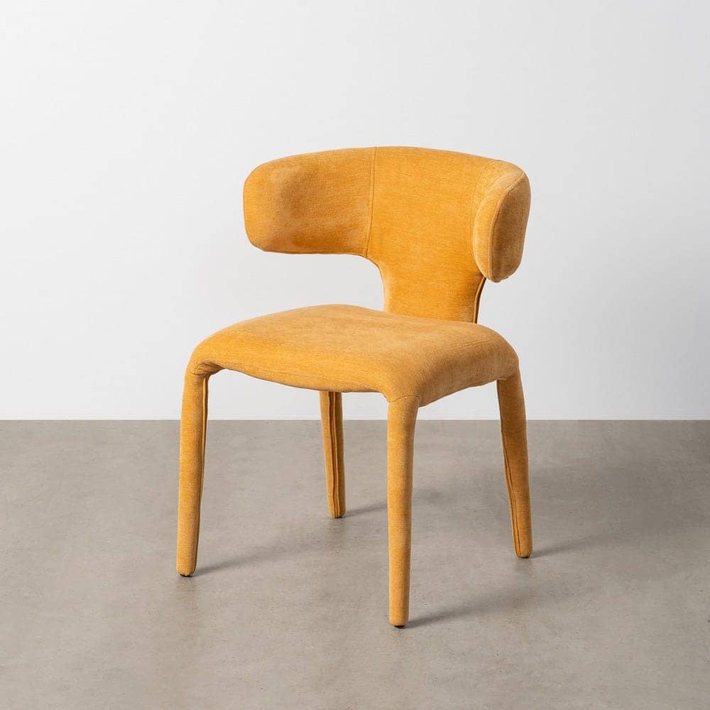 Silla Mostaza Tejido 100% Poliéster 58x55x76 cm con Relleno de Espuma - Imagen 12